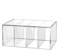 Wholesale custom acrylic 4 dividers tea bag storage box