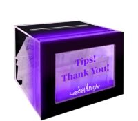Custom acrylic bar LED tips jar