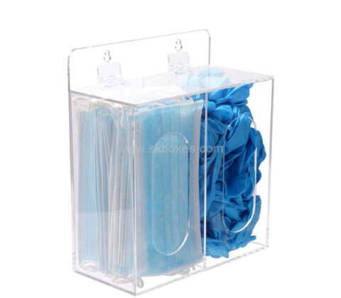 Custom acrylic wall face mask & glove dispenser box