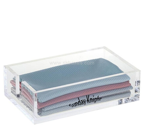 Custom acrylic guest towel dispenser