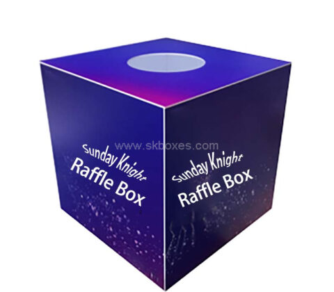 Custom acrylic annual meeting raffle draw box
