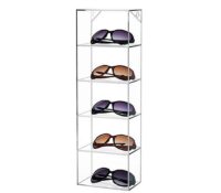 Custom acrylic wall mounted 5 tiers sunglasses display box