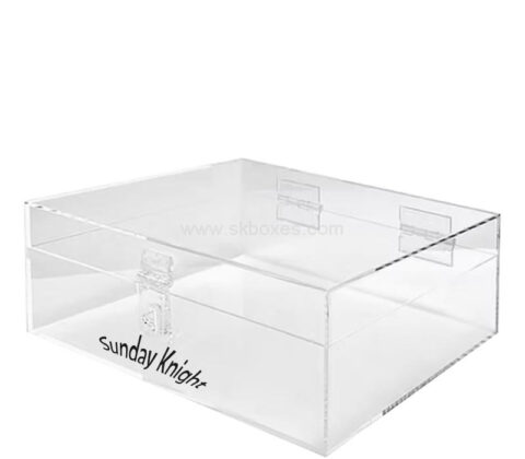 Custom acrylic storage box with lock