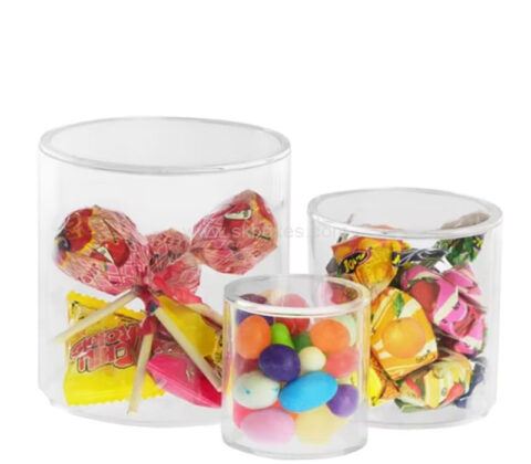 Custom acrylic round candy storage box