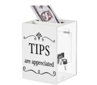 Custom acrylic events tips collection box