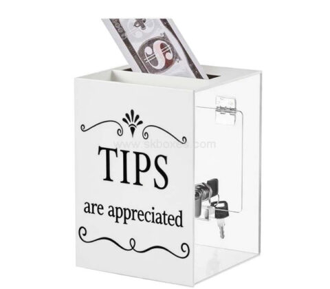 Custom acrylic events tips collection box