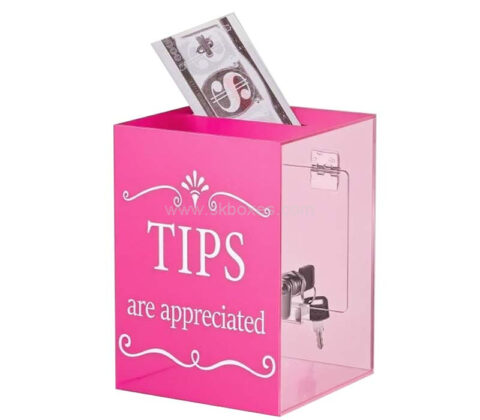 Custom acrylic parties tips collection box