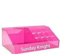 Custom acrylic multi dividers professional salons makeup organizer