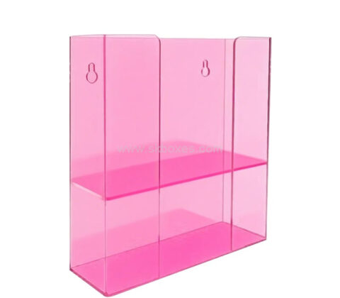 Custom acrylic wall 2 tiers disposable gloves holder