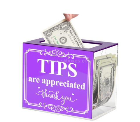 Custom acrylic donation money collection box