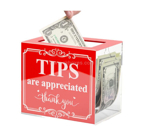 Custom acrylic events money collection box