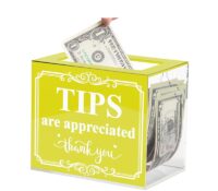 Custom acrylic fundraisers money collection box