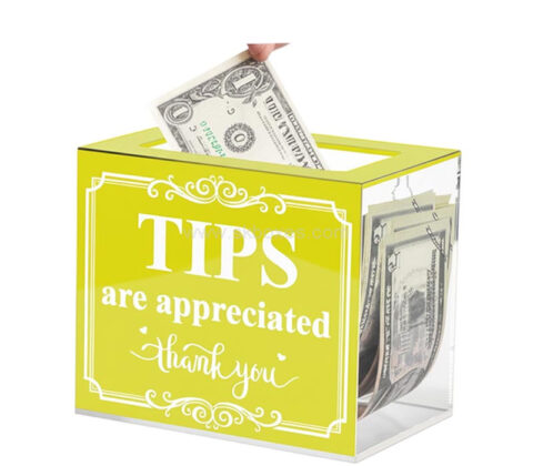 Custom acrylic fundraisers money collection box