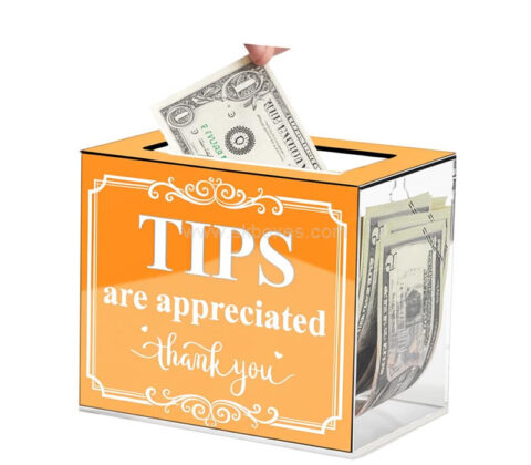 Custom acrylic event contributions collection box