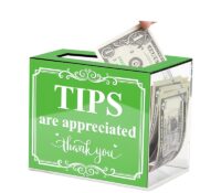 Custom acrylic event contributions tip box