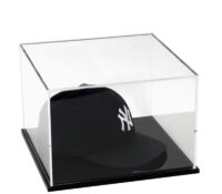 Custom acrylic hat display box with base