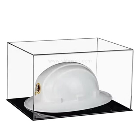 Custom acrylic hat showcase with base