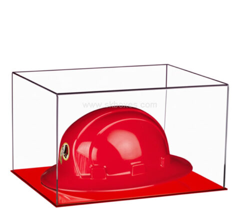 Custom acrylic cap display box with base