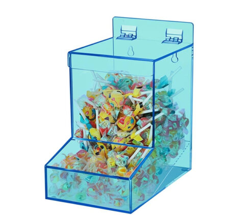 Custom acrylic retail wall mounted candy box