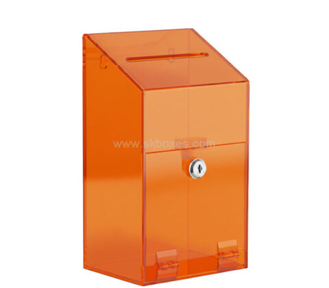 Custom acrylic elections box with lock