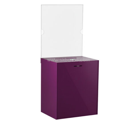 Custom acrylic voting jar with lock sign holder