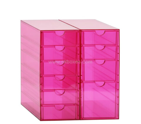 Custom acrylic 10 drawers makeup organizer