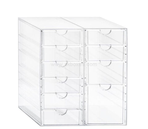 Custom acrylic 10 drawers cosmetics organizer