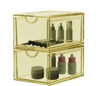 Custom acrylic stackable drawers cosmetic organizer