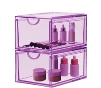 Custom acrylic stackable drawers makeup organizer
