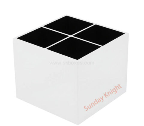 Custom acrylic 4 dividers storage box