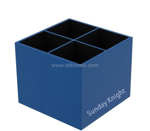 Custom acrylic 4 dividers household essentials storage box