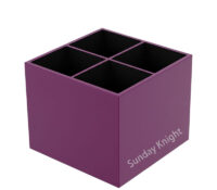 Custom acrylic 4 dividers pens storage box