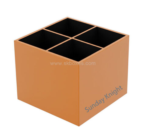 Custom acrylic 4 dividers writing tools storage box