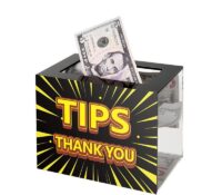 Custom acrylic bartender tip box BDB-406 Custom acrylic bartender tip box