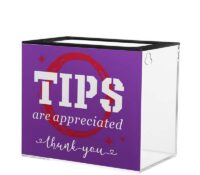 Custom acrylic wall tip collection box BDB-408 Custom acrylic wall tip collection box