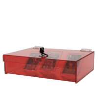 Custom acrylic lockable storage box