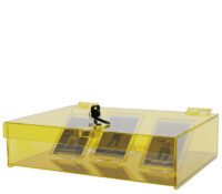 Custom acrylic flat lockable storage box