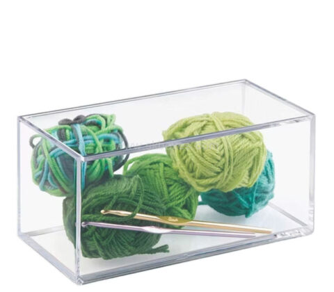 Custom acrylic sliding lid storage box