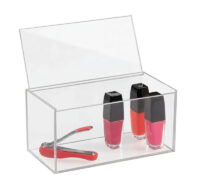 Custom acrylic makeup storage box with lid BSC-231 Custom acrylic makeup storage box with lid