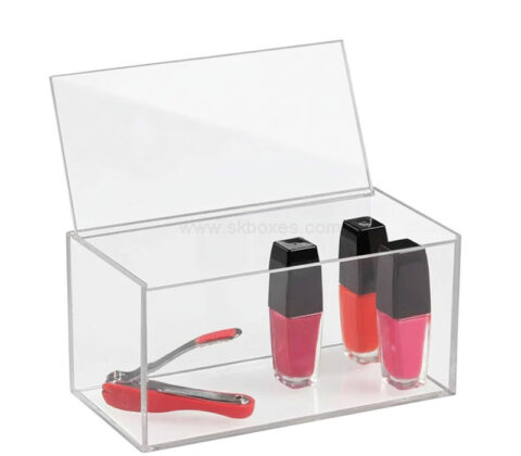 Custom acrylic makeup storage box with lid