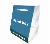 Custom acrylic trapezoidal ballot box BBS-881 Custom acrylic trapezoidal ballot box