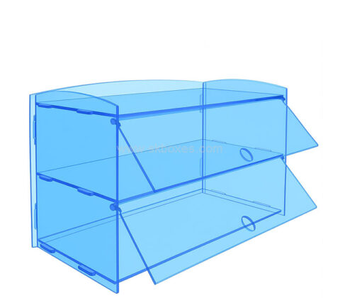 Custom acrylic 2 tiers bread display box