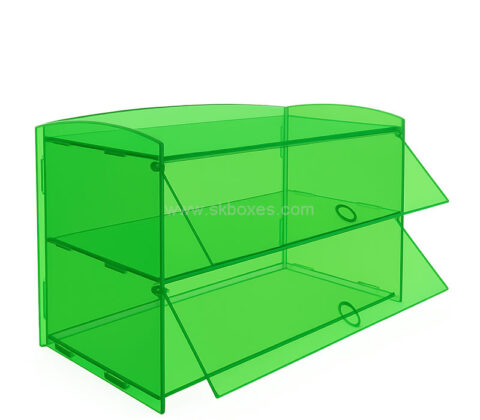 Custom acrylic 2 tiers dessert display box