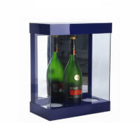 Custom acrylic illuminated wine bottle display box BLD-159 Custom acrylic illuminated wine bottle display box