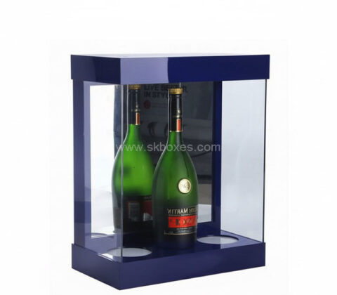 Custom acrylic illuminated wine bottle display box