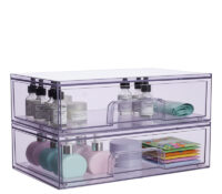 Custom acrylic stackable beauty supplies drawers boxes BMB-322 Custom acrylic stackable beauty supplies drawers boxes