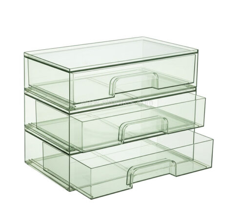 Custom acrylic stackable makeup supplies drawers boxes