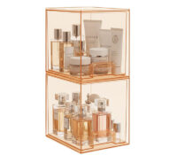 Custom acrylic stackable skincare organizer drawers BMB-327 Custom acrylic stackable skincare organizer drawers