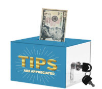 Custom acrylic tip cash box for bars BDB-421 Custom acrylic tip cash box for bars