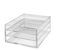 Custom acrylic 3 tiers cosmetics tools drawers organizer BDC-2494 Custom acrylic 3 tiers cosmetics tools drawers organizer